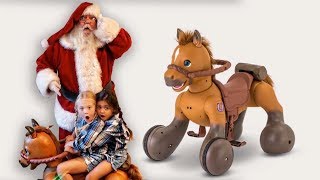 The REAL SANTA Surprises Everleigh & Ava!