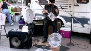 Deak Harp - Blues Harp One Man Band @ Urbana Sweet Corn Festival 2012 - Louie the Alligator Mascot