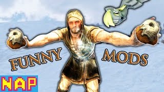 5 FUNNY SKYRIM MODS!