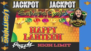 Lightning Link Sahara Gold and Happy Lanterns HIGH LIMIT MEGA JACKPOTS!