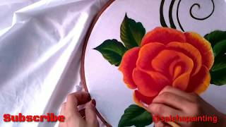Hand Painting tutorial Bed Sheet Design..2018