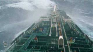 Tanker in big storm