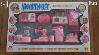 Toys for Little Girls: Gina's Kitchen Set Unboxing & Playtime 1 of 2