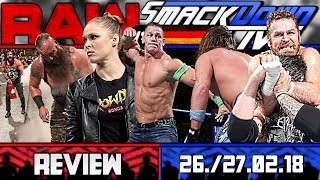 WWE RAW vs. SmackDown Review - CENA UND WRESTLEMANIA - 26./27.02.18 (Deutsch/German)