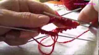 Вязание манжетов варежки  /  Вязание 4 спицами  /  Выпуск 2  /  knitting mittens cuffs