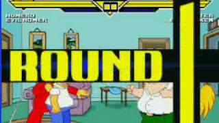 Homero and Evil Homer vs Peter and Big Chicken