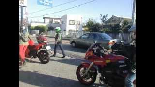 可愛い娘子　女子高校生初ツーリング　Ninja 250R　谷出隊長　ZX11　ZX14R