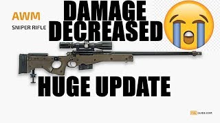 Huge dissapointing update for AWM LOVERS | Pubg latest Weapon Mastery update | AWM damage decreased
