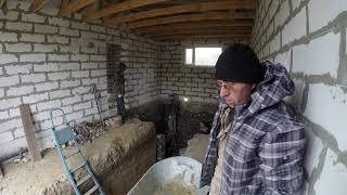 ? Строим гараж, день #70 Дым не вмещается в выхлопную.)????