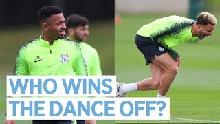 JESUS vs SANE... DANCE OFF! | TRAINING AFTER MANCHESTER DERBY