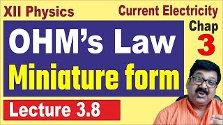 3.8 || Miniature Ohms law || Ohm's Law || Ohms law in Hindi || arvind academy ||