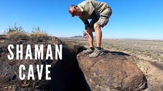 EXPLORE (DECAPITATION ? )  THE WARRIOR CAVE of the SHAMAN and his FAMOUS DUCK PETROGLYPH
