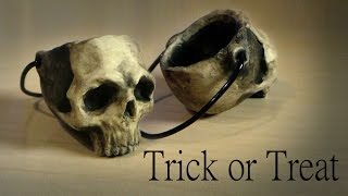 Halloween; Simple Trick or Treat Basket / Bucket - Polymer Clay Tutorial