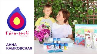 Эбру. Как нарисовать мухоморы на воде