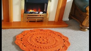 Ажурный коврик из шнура МК 1-3 ряды для начинающих