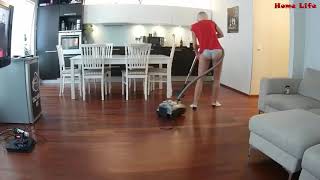 RealLifeCam - Olga Vacuuming Living Room