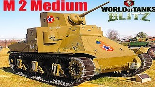 WoT Blitz обзор АМЕРИКАНСКОГО танка M2 МEDIUM американский легкий танк новичкам World of Tanks Blitz