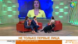 Не только первые лица: как лабрадор помог вести новостной выпуск