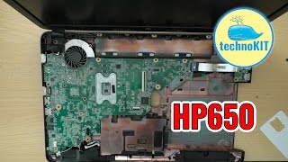 Разборка и чистка ноутбука HP650