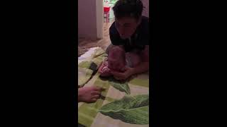 Папа с сыном играют в войнушку.... корка... смотреть до конца!!