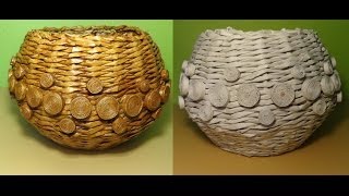 Papierowa wiklina - waza krok po kroku