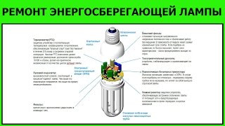 РЕМОНТ №3 энергосберегающей лампы / энергосберегающих ламп- ПРОСТО О СЛОЖНОМ - сможет каждый!