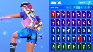 *NEW* Fortnite Beach Bomber Skin Outfit Showcase with All Dances & Emotes