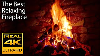 4K Relaxing Fireplace with Crackling Fire Sounds ? - No Music - 4K UHD - 2 Hours Screensaver