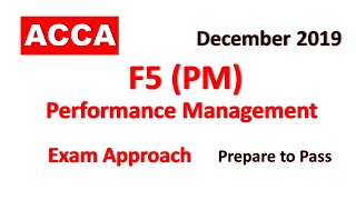 PM - Day 1 - December 2019 - Performance Management - ACCA Prepare to pass Exam Approach Webinars