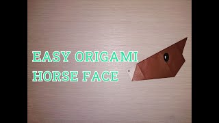 EASY ORIGAMI FOR KIDS HORSE FACE ANIMALS DIY 2020 @5-Minute Crafts @5-minute ORIGAMI and DIY