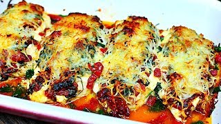 Chicken and Cheese Casserole with Sun Dried Tomatoes Recipe