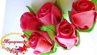 БУТОН РОЗЫ канзаши ? Rose kanzashi