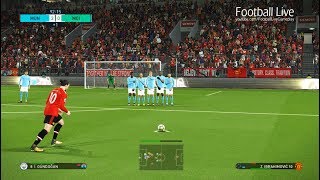 PES 2018 | MANCHESTER UNITED vs MANCHESTER CITY | AMAZING Free kick Goal & Full Match | Gameplay PC