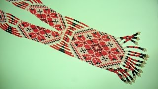 Гердан из бисера своими руками на станке/ DIY