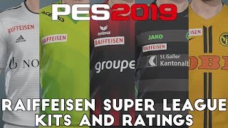 PES 2019 - Raiffeisen Super League kits and ratings