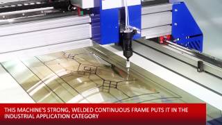 Machines for making decorative glass. Cutting any glass. Film stained-glass window.