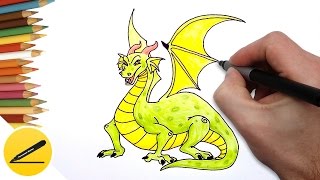 Как Нарисовать Дракона детям поэтапно - Учимся рисовать дракона