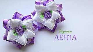 ? Резинки Канзаши "Сиреневая нежность"