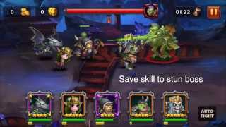 Heroes Charge LV 90 instruction of how to beat Robot Fighter Difficulty 5
