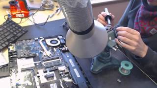 Toshiba L875 L875-s7110 Laptop Power Jack Repair pushed in pin socket port repair