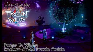 Horizon Zero Dawn The Frozen Wilds - The Forge Of Winter Side Quest CYAN Puzzle Guide