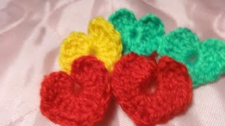 Аппликация Сердечки (сердце) на день Св. Валентина вязание крючком
