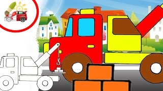 Раскрашки-анимашки. Мультик про подъемный кран / Coloring cars cartoon. Jenny. Наше_всё!