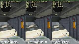 CS: GO AMD Athlon X4 950 vs. Intel Pentium G4560 vs. AMD Ryzen 3 1200 GTX 1060 Benchmark