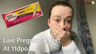 Live Pregnancy Test - 11dpo Infertility Journey 2018 uk!