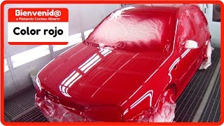 como pintar un coche rojo