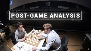 Carlsen and Caruana Analyze Their Game | GRENKE Chess Classic 2019