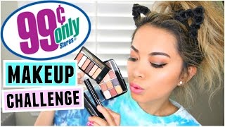FULL FACE USING ONLY 99 CENTS STORE MAKEUP Challenge!