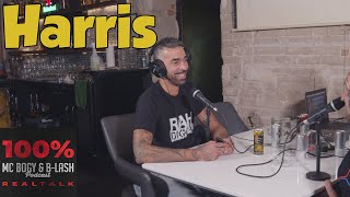 100% REALTALK Podcast #21 | Harris |  Schlägerei mit Taktloss |  Verantwortung als MC | Spezializtz