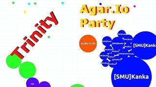 Agario - режим Party. Trinity. Leo & Amin & Ka3HuTeJIb. Играем втроём! На связи #2